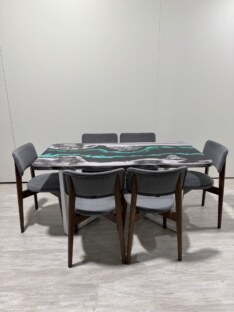 Стол кухонный обеденный прямоугольный дизайнерский лофт THETABLE RU 200х90 4.18/3.2