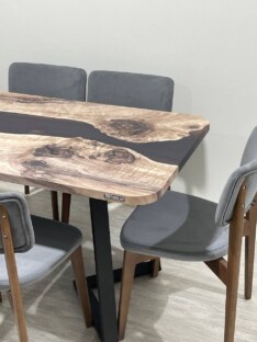 Стол кухонный обеденный прямоугольный дизайнерский лофт THETABLE RU 160х80 3.30/1.1