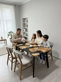 Стол кухонный обеденный прямоугольный дизайнерский лофт THETABLE RU 160х80 2.73/4.1