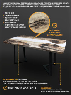 Стол кухонный обеденный прямоугольный дизайнерский лофт THETABLE RU 250х100 3.22/1.1 Стол кухонный обеденный прямоугольный дизайнерский лофт THETABLE RU 250х100 3.22/1.1