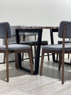 Стол кухонный обеденный прямоугольный дизайнерский лофт THETABLE RU 120х80 2.63/2.1