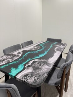 Стол кухонный обеденный прямоугольный дизайнерский лофт THETABLE RU 120х80 4.18/4.1