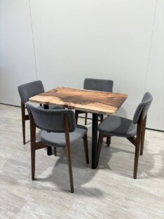 Стол кухонный обеденный прямоугольный дизайнерский лофт THETABLE RU 102х69 12.5/11.1