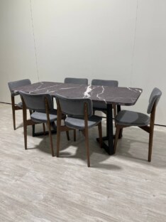 Стол кухонный обеденный прямоугольный дизайнерский лофт THETABLE RU 180х80 2.12.2/1.1