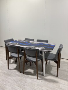 Стол кухонный обеденный прямоугольный дизайнерский лофт THETABLE RU 120х80 4.17/4.2