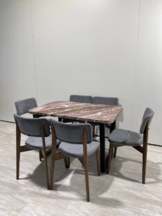 Стол кухонный обеденный прямоугольный дизайнерский лофт THETABLE RU 120х80 2.63/2.1