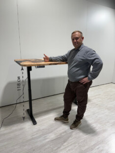 Стол компьютерный с подъемным механизмом дизайнерский лофт THETABLE RU 180х80 4.5/14.1 Стол компьютерный с подъемным механизмом дизайнерский лофт THETABLE RU 180х80 4.5/14.1
