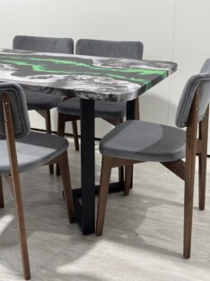 Стол кухонный обеденный прямоугольный дизайнерский лофт THETABLE RU 180х80 4.19/3.1