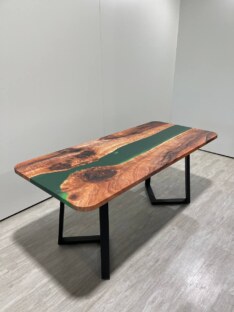 Стол кухонный обеденный прямоугольный дизайнерский лофт THETABLE RU 220х90 3.10/1.1