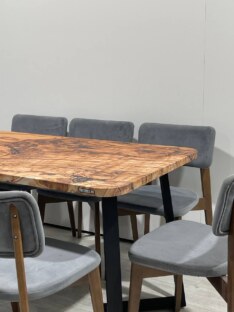 Стол кухонный обеденный прямоугольный дизайнерский лофт THETABLE RU 120х80 1.18/1.1