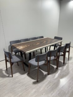 Стол кухонный обеденный прямоугольный дизайнерский под дерево THETABLE RU 140х80 17.1/2.1 Стол кухонный обеденный прямоугольный дизайнерский под дерево THETABLE RU 140х80 17.1/2.1