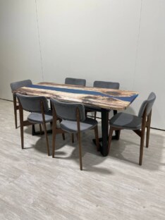 Стол кухонный обеденный прямоугольный дизайнерский лофт THETABLE RU 250х100 3.32/1.1