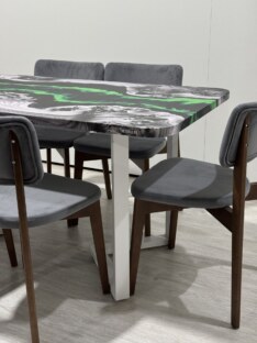 Стол кухонный обеденный прямоугольный дизайнерский лофт THETABLE RU 140х80 4.19/3.2