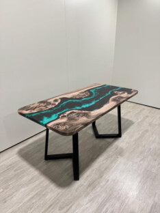 Стол кухонный обеденный прямоугольный дизайнерский лофт THETABLE RU 160х80 4.13/1.1