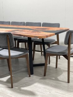 Стол кухонный обеденный прямоугольный дизайнерский лофт THETABLE RU 250х100 3.12/1.1 Стол кухонный обеденный прямоугольный дизайнерский лофт THETABLE RU 250х100 3.12/1.1
