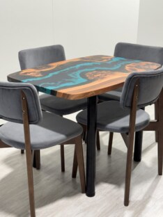 Стол кухонный обеденный евро дизайнерский лофт THETABLE RU 102х69 4.5/11.1