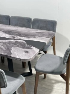 Стол кухонный обеденный прямоугольный дизайнерский лофт THETABLE RU 180х80 5.40/1.1