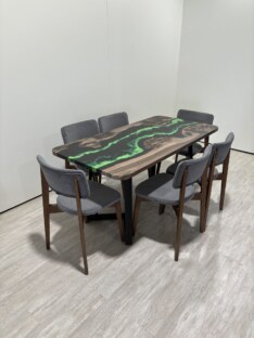 Стол кухонный обеденный прямоугольный дизайнерский лофт THETABLE RU 180х80 4.10/1.1