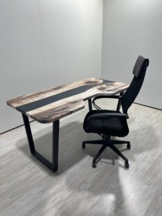 Стол компьютерный с вырезом дизайнерский лофт THETABLE 160х80 3.19/2.1