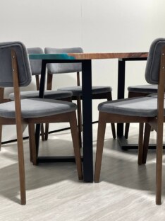 Стол кухонный обеденный прямоугольный дизайнерский лофт THETABLE RU 120х80 3.14/1.1