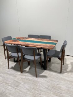 Стол кухонный обеденный прямоугольный дизайнерский лофт THETABLE RU 160х80 3.14/1.1