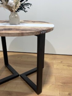 Стол кухонный обеденный круглый дизайнерский лофт THETABLE RU 80х32 3.22/3.1