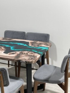 Стол кухонный обеденный прямоугольный дизайнерский лофт THETABLE RU 120х80 4.13/3.1