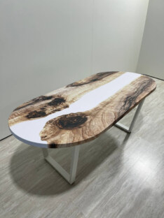 Стол кухонный обеденный овальный дизайнерский лофт THETABLE RU 180х80 3.22/2.2 Стол кухонный обеденный овальный дизайнерский лофт THETABLE RU 180х80 3.22/2.2