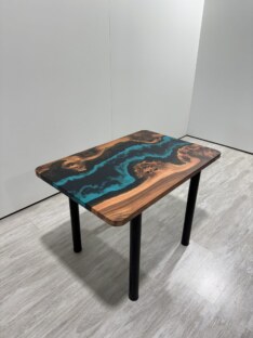 Стол кухонный обеденный прямоугольный дизайнерский лофт THETABLE 102х69 4.5/11.1