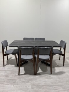 Стол кухонный обеденный прямоугольный дизайнерский лофт THETABLE RU 220х90 8.11/1.1