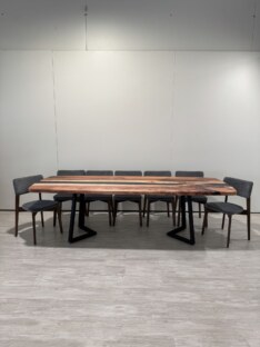 Стол кухонный обеденный евро дизайнерский лофт THETABLE RU 250х100 5.8/1.1