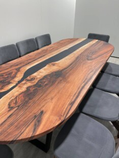 Стол кухонный обеденный овальный дизайнерский лофт THETABLE RU 250х100 5.8/2.1