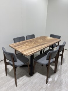 Стол кухонный обеденный прямоугольный дизайнерский лофт THETABLE RU 160х80 9.9/1.1