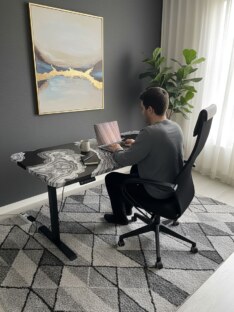 Стол компьютерный с подъемным механизмом дизайнерский лофт THETABLE 180х80 2.72/14.1