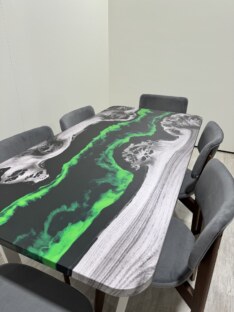 Стол кухонный обеденный прямоугольный дизайнерский лофт THETABLE RU 140х80 4.19/2.2