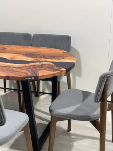 Стол кухонный обеденный овальный дизайнерский лофт THETABLE 140х80 5.8/2.1