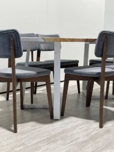 Стол кухонный обеденный прямоугольный дизайнерский лофт THETABLE RU 120х80 3.24/1.2