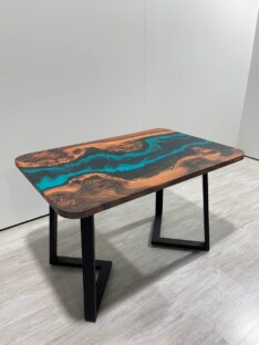 Стол кухонный обеденный прямоугольный дизайнерский лофт THETABLE RU 120х80 4.5/1.1 Стол кухонный обеденный прямоугольный дизайнерский лофт THETABLE RU 120х80 4.5/1.1