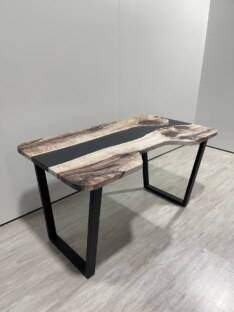 Стол компьютерный с вырезом дизайнерский лофт THETABLE 120х80 3.19/2.1