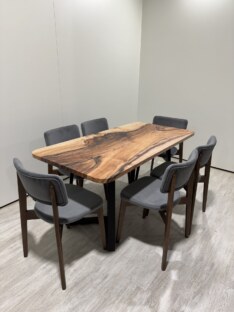 Стол кухонный обеденный прямоугольный дизайнерский лофт THETABLE RU 120х80 12.5/1.1