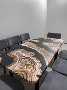 Стол кухонный обеденный прямоугольный дизайнерский лофт THETABLE RU 120х80 2.71/11.1