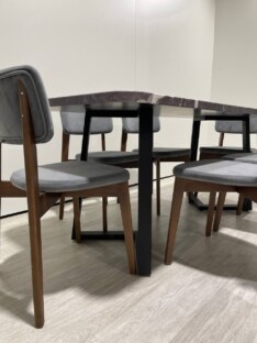 Стол кухонный обеденный прямоугольный дизайнерский лофт THETABLE RU 180х80 2.12.2/1.1