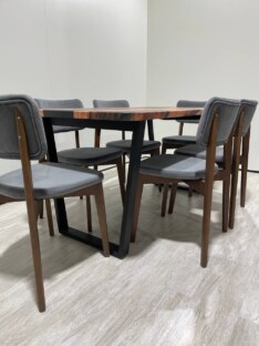 Стол кухонный обеденный прямоугольный дизайнерский лофт THETABLE RU 160х80 3.8/2.1