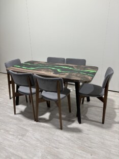 Стол кухонный обеденный прямоугольный дизайнерский лофт THETABLE RU 160х80 4.10/4.1