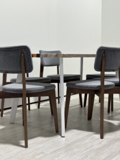 Стол кухонный обеденный прямоугольный дизайнерский лофт THETABLE RU 120х80 4.15/4.2