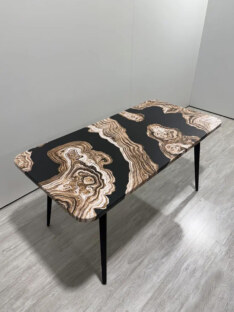 Стол кухонный обеденный прямоугольный дизайнерский лофт THETABLE RU 140х80 2.71/6.1