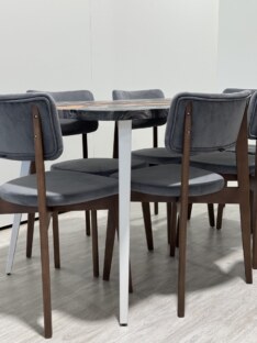 Стол кухонный обеденный прямоугольный дизайнерский лофт THETABLE RU 120х80 4.20/6.2
