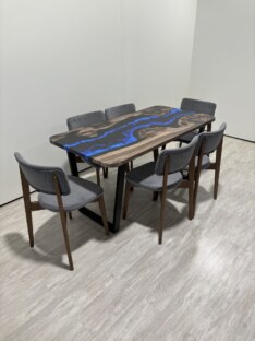 Стол кухонный обеденный прямоугольный дизайнерский лофт THETABLE RU 140х80 4.8/2.1