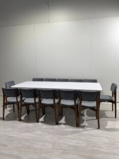Стол кухонный обеденный прямоугольный дизайнерский лофт THETABLE RU 250х100 2.23/1.2