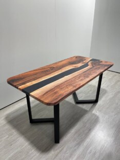 Стол кухонный обеденный прямоугольный дизайнерский лофт THETABLE RU 160х80 5.8/3.1